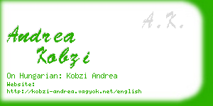 andrea kobzi business card